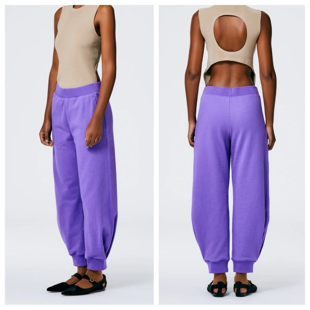 Tibi Calder Sweatpant, Purple, Sz small